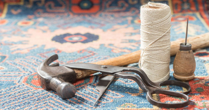 نحوه از بین بردن گودی ایجاد شده بر روی فرش دستباف