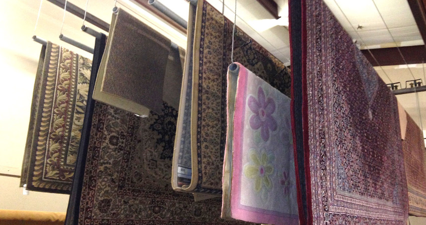 پهن کردن فرش پس از شستشو