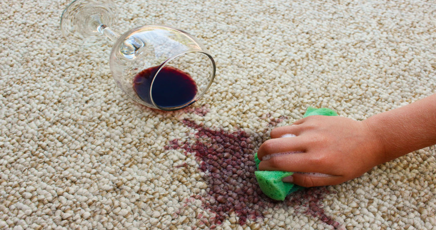 پاک کردن جای انواع لکه باقیمانده بر روی فرش